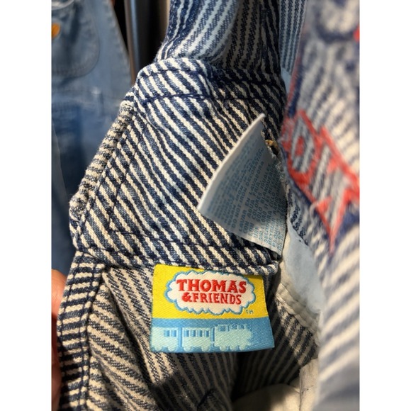 Vintage Thomas & Friends Striped Overall & Hat Set Size 4T - Picture 5 of 9